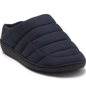 Abound Slippers Mens Size 10 Medium Blue Slip On Puffer Winter Shoes in Navy